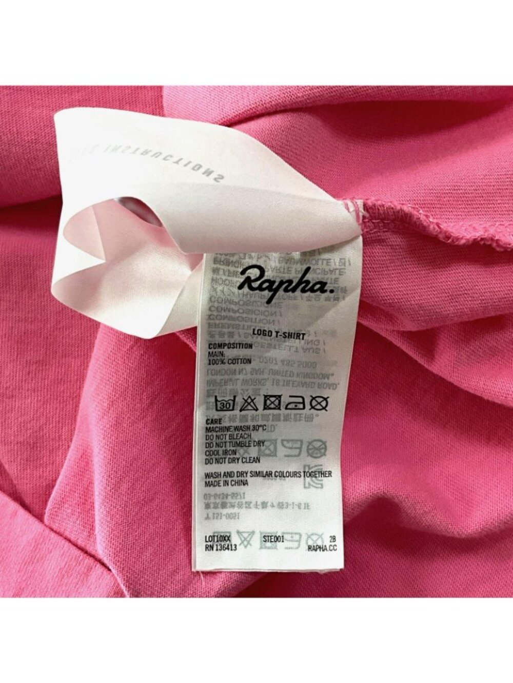 Rapha Logo T Shirt Womens Medium Pink Graphic Cycling Cotton Crew Neck Top - Picture 7 of 13